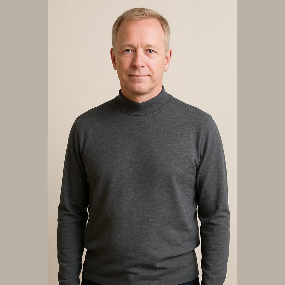 St. John's Bay Men's Gray Turtleneck Sweater XL